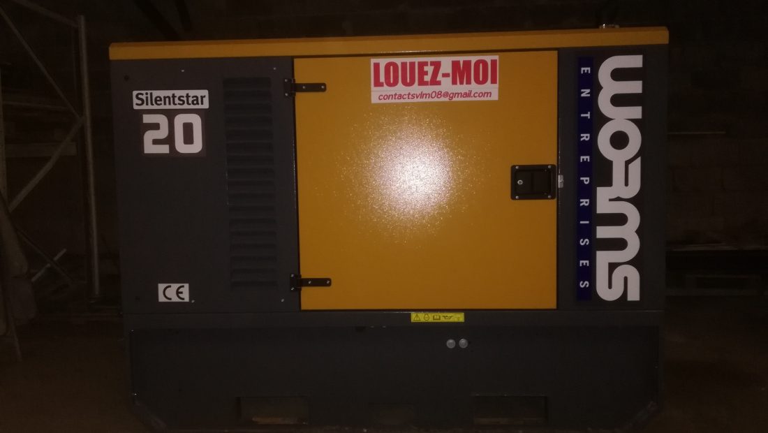 Location Alimentation électrique Groupe électrogène 20 kVA